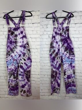 One of a Kind Ice Tie Dyed KanCan Overalls